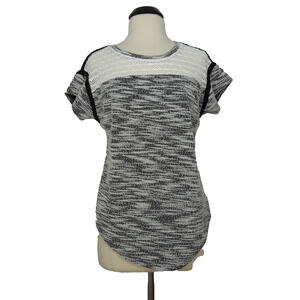 SANCTUARY Top Womens Crochet Inset Sheer Back Panel